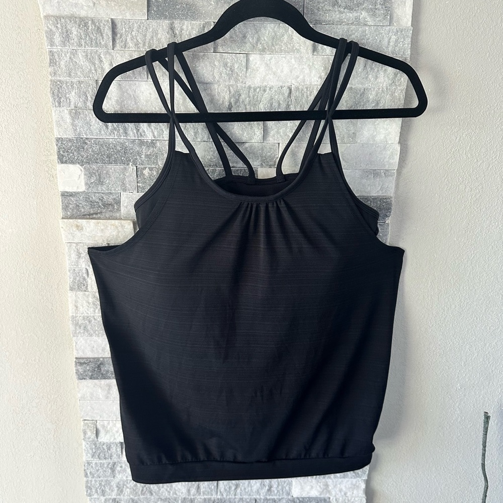 Athleta Black Strappy Tank Top - Picture 1 of 7
